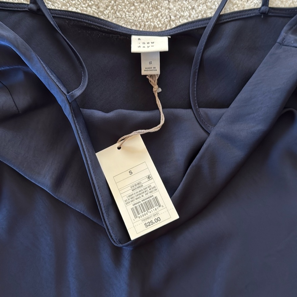 NWT! A New Day Navy Blue Slip Dress - Picture 7 of 7